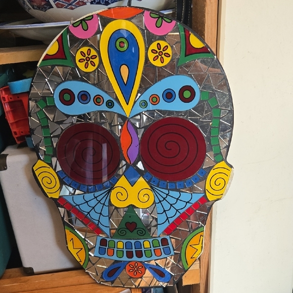 no brand Other - Colorful Mosaic Skull Wall‎ Art